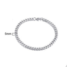 Load image into Gallery viewer, Men's Bracelet Curb Cuban Link Chain Stainless Steel Mens Womens Bracelets Bangle Gold Tone No Fade 3mm to 11mm