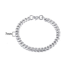 Load image into Gallery viewer, Men's Bracelet Curb Cuban Link Chain Stainless Steel Mens Womens Bracelets Bangle Gold Tone No Fade 3mm to 11mm