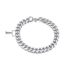 Load image into Gallery viewer, Men's Bracelet Curb Cuban Link Chain Stainless Steel Mens Womens Bracelets Bangle Gold Tone No Fade 3mm to 11mm