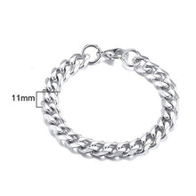 Load image into Gallery viewer, Men's Bracelet Curb Cuban Link Chain Stainless Steel Mens Womens Bracelets Bangle Gold Tone No Fade 3mm to 11mm