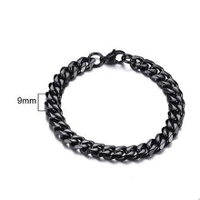 Load image into Gallery viewer, Men's Bracelet Curb Cuban Link Chain Stainless Steel Mens Womens Bracelets Bangle Gold Tone No Fade 3mm to 11mm