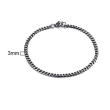 Load image into Gallery viewer, Men's Bracelet Curb Cuban Link Chain Stainless Steel Mens Womens Bracelets Bangle Gold Tone No Fade 3mm to 11mm