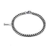 Load image into Gallery viewer, Men's Bracelet Curb Cuban Link Chain Stainless Steel Mens Womens Bracelets Bangle Gold Tone No Fade 3mm to 11mm