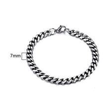 Load image into Gallery viewer, Men's Bracelet Curb Cuban Link Chain Stainless Steel Mens Womens Bracelets Bangle Gold Tone No Fade 3mm to 11mm