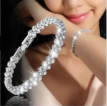 Load image into Gallery viewer, Fashion Roman Style Bracelets for Women Snap Button Jewelry Bracelets Crystal Charm Bracelets Gifts